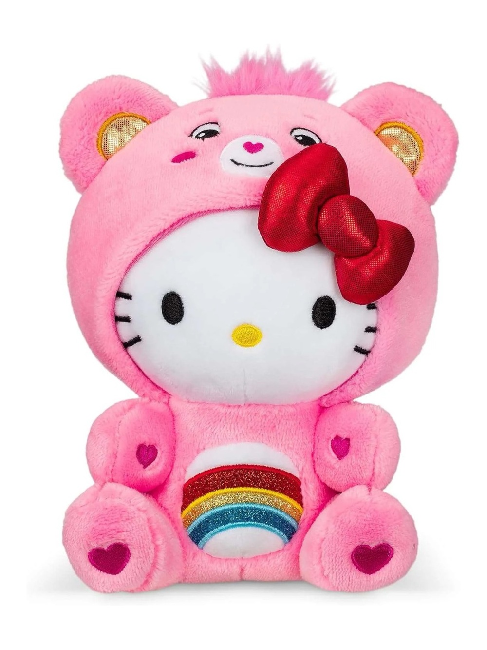 NWT Hello Kitty x Carebear 9" Hello Kitty Dressed As Cheer Bear